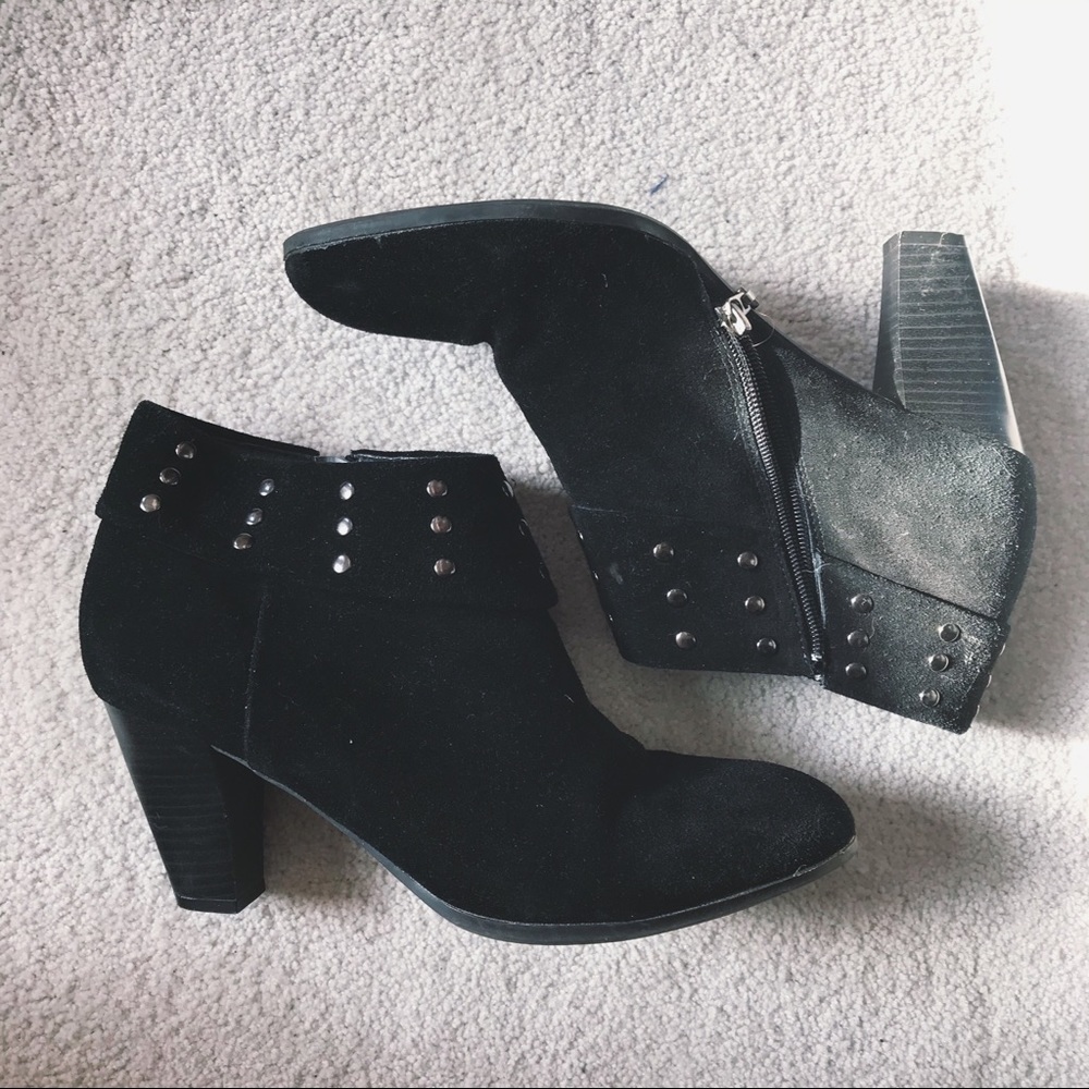 Black Studded Ankle Booties